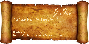 Jelenka Kristóf névjegykártya