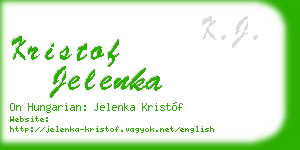 kristof jelenka business card
